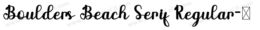 Boulders Beach Serif Regular字体转换